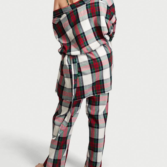 Victoria secret 3 piece Flannel set fit size M/L NWT - Picture 3 of 12